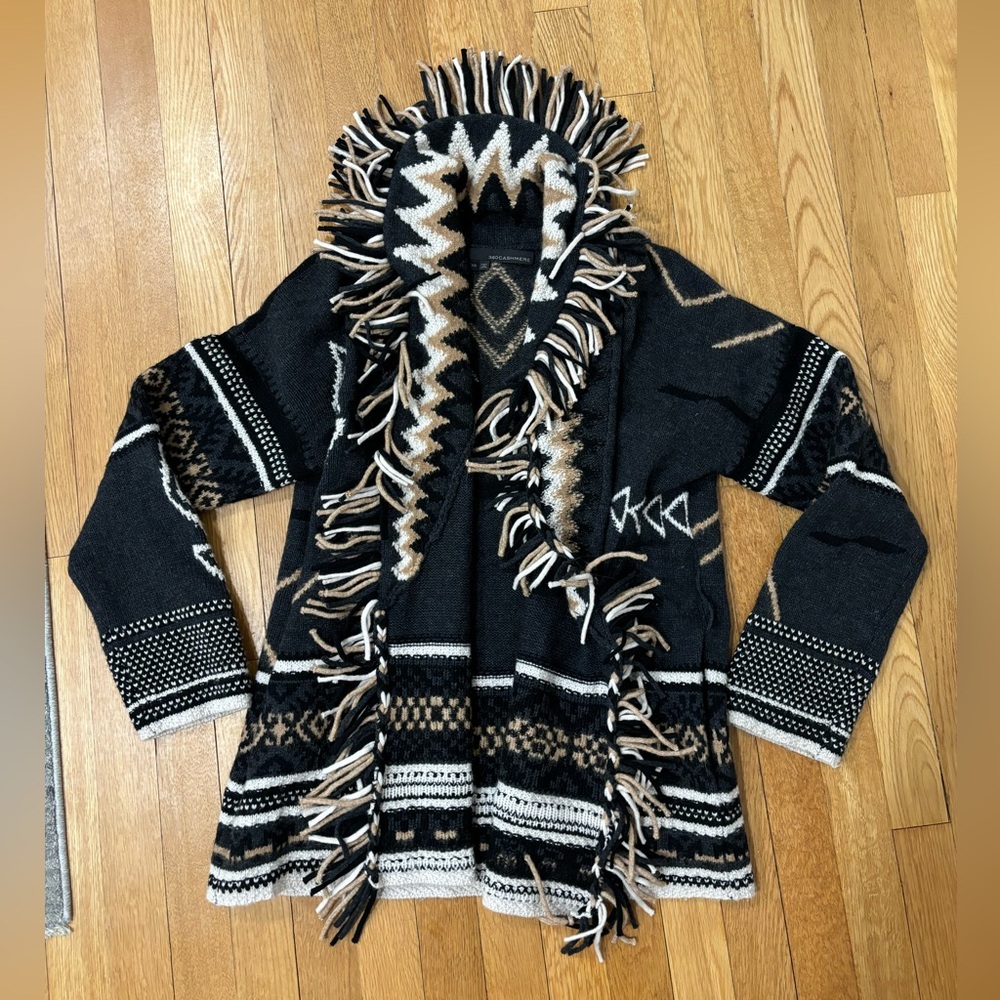 360 Cashmere Tribal Cardigan